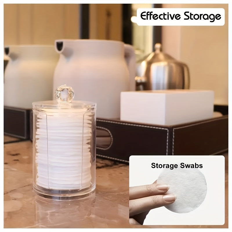 Round Swab Box, Makeup Remover Storage Box, Home Transparent Desktop Jewelry, Pad Storage