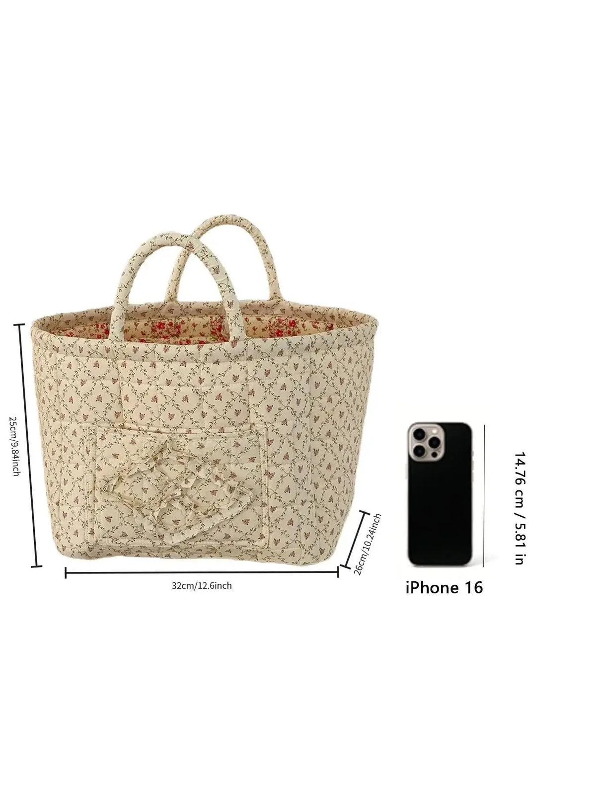 Floral Pattern Fabric Decorative Storage Basket, Portable Home Organizer for Kitchen, Bathroom and Office, Flower, Bathroom Storage Baskets