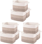 OIAHOMY Cotton Rope Storage Baskets for Organizing Gradient Yellow 3-Pack