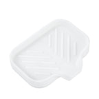 MicoYang Silicone Soap Dish with Drain Spout, Self-Draining Sink Organizer Tray for Bathroom and Kitchen, Sponges, Dispensers and Soap Holder, Non-Slip and Dishwasher Safe, Black (Compact, 4.9"×3.2")