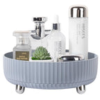 360 Rotating Makeup Perfume Organizer Skincare Tray, Small Ivory White