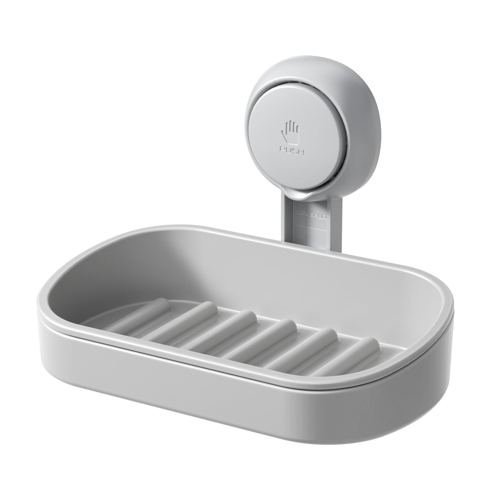 LEVERLOC Soap Holder, Soap Dish for Shower, Suction Cup Bar Soap Holder