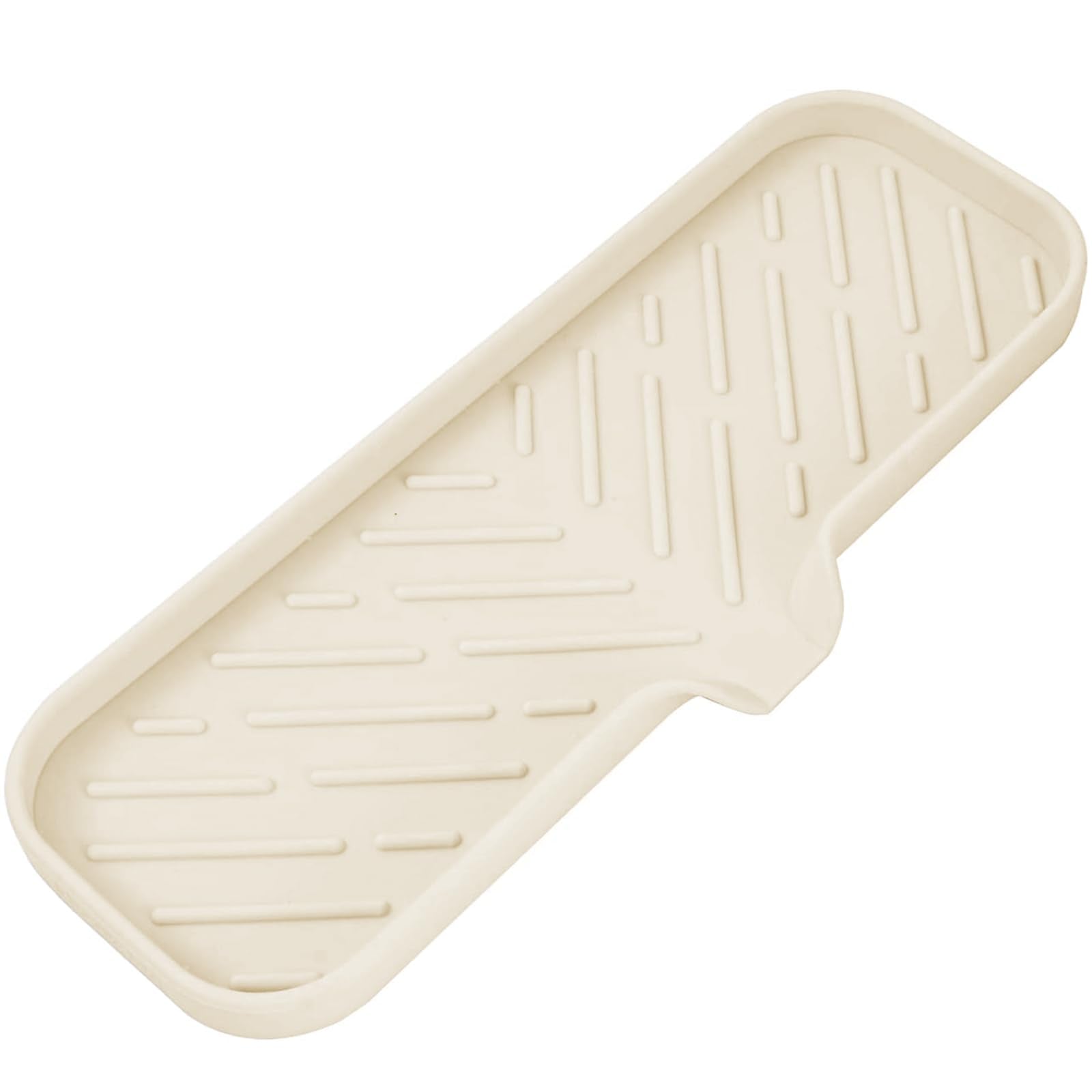 MicoYang Silicone Soap Dish with Drain Spout, Self-Draining Sink Organizer Tray for Bathroom and Kitchen, Sponges, Dispensers and Soap Holder, Non-Slip and Dishwasher Safe, Black (Compact, 4.9"×3.2")