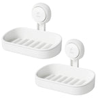 LEVERLOC Soap Holder, Soap Dish for Shower, Suction Cup Bar Soap Holder