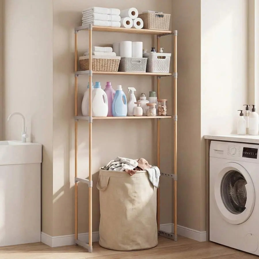 Over The Toilet Storage Rack 3-Tier Pine Wood Bathroom Organizer W/ Open Shelves,chabuildreark,farmhouse,coffee bar cabinet,lockable,,drawer,dresser,,unit,,jewelry,armoire,,tower,,cabinets,mirror,wooden,load,capacity,,hall,tree,,,,,,top,,sid,,living,decor