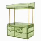 SNSLXH 4-Tier Clear Makeup Organizer Bathroom Storage