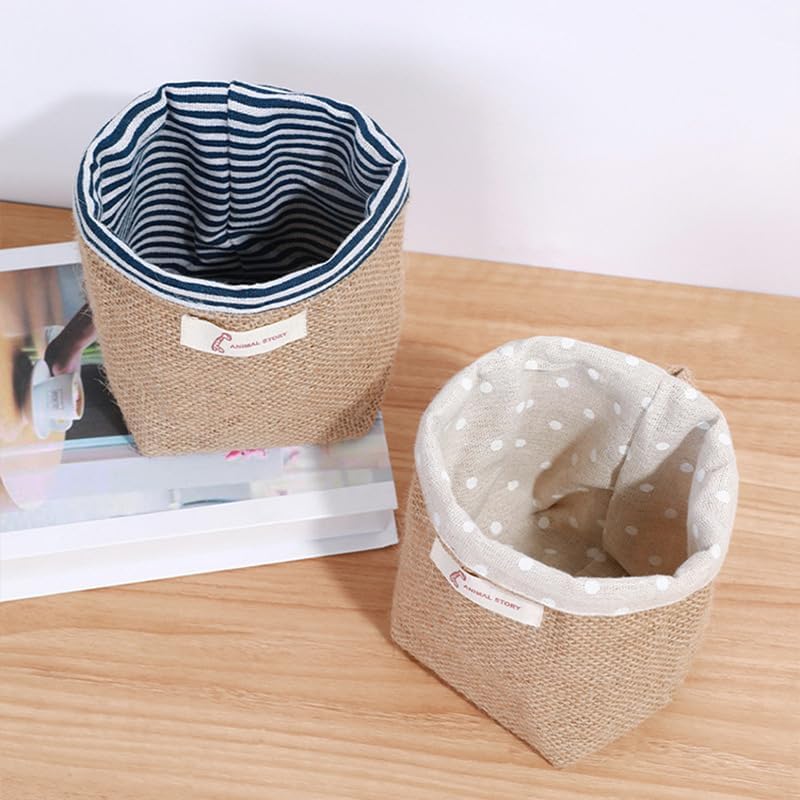 Washable Cotton Linen Hanging Organizer Bag for Door Wall Bedside | Washable Storage Pockets | Space Saving Reusable Closet Organizer (Yellow Dot)