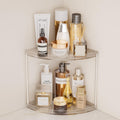 3 Tier Corner Bathroom Counter Organizer, Clear Vanity Makeup Storage Shelf