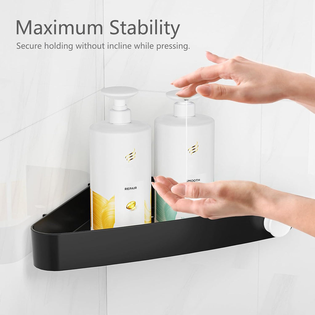 Sotfamily Plastic Shower Caddy Corner (for 90° Only), 4 Pack, Black