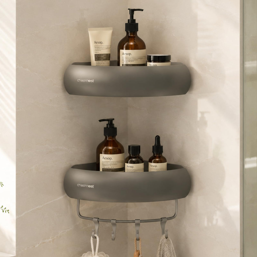 Corner Shower Caddy Adhesive, No Drilling Shower Organizer Shelf