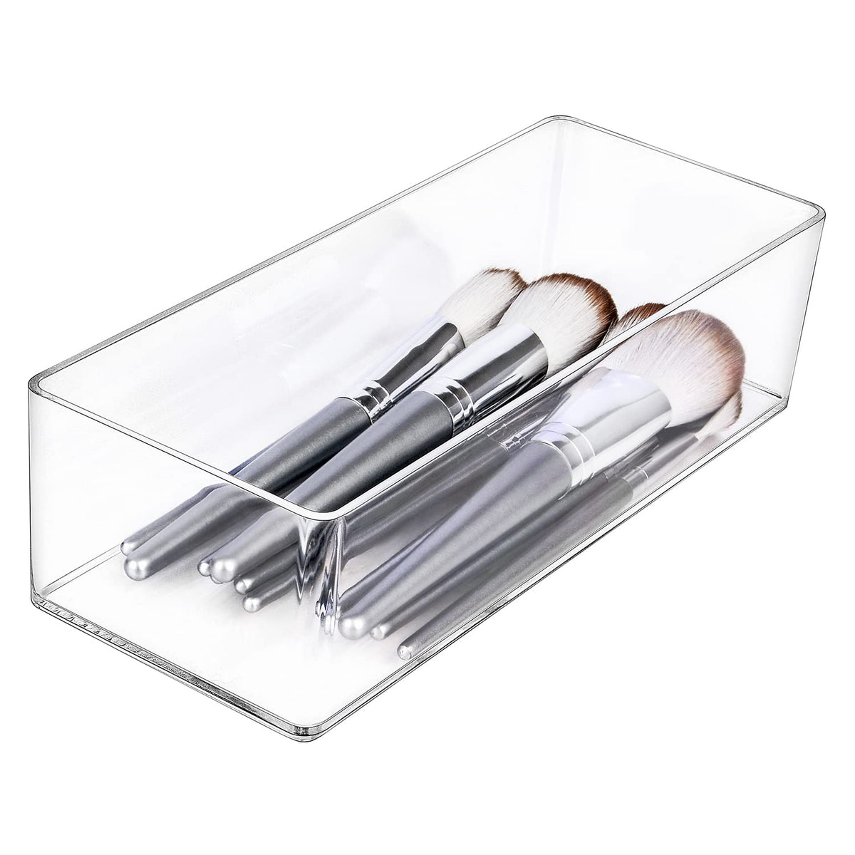 JessLab Acrylic Organizers, Bathroom Organizer for Drawer, Cosmetic Display Cases for Vanity, Countertop, Desk, Kitchen, and Makeup Storage, 3-Section