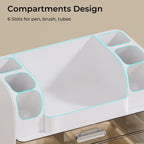 UFORU Makeup Organizer Countertop with 2 Large Drawers for Vanity Bathroom
