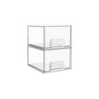 Vtopmart 4 Pack Small Clear Stackable Storage Drawers, Fits Narrow Spaces