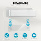 Nieifi Adhesive Shower Shelves, Clear, 5 Pieces