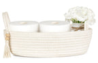 Mkono Toilet Paper Basket, Boho Bathroom Decor, Small Storage Organizer