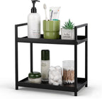 Bathroom Counter Organizer Vanity Storage Countertop Shelf, Small Black