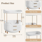 caktraie 4-Tier Makeup Organizer Bathroom Countertop Storage White