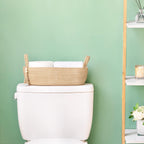 Mkono Toilet Paper Basket, Boho Bathroom Decor, Small Storage Organizer