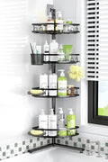 Standing Shower Caddy Corner - Rustproof Bathroom Shower Stand Shelf