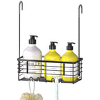 DELLAN Hanging Shower Organizer, Shower Rack with Hooks Over the Door