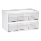 Vtopmart 4 Pack Small Clear Stackable Storage Drawers, Fits Narrow Spaces