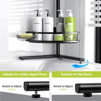 Standing Shower Caddy Corner - Rustproof Bathroom Shower Stand Shelf