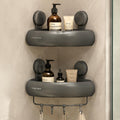 Corner Shower Caddy Suction Cup, Removable Bath Organizer Shelf