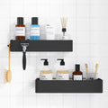Kitsure Shower Caddy Adhesive, Stylish Shower Organizer, Large, Black