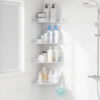 Sotfamily Plastic Shower Caddy Corner (for 90° Only), 4 Pack, Black