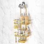 REINHARDT Adjustable Shower Caddy Hanging Rustproof Shower Organizer, Black