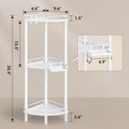 ELYKEN Corner Shower Caddy, 3 Tier Stainless Steel Shower Organizer, White