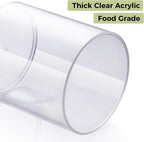 4 Pack Acrylic Qtip Holder Dispenser for Cotton Swabs, Balls, Floss Picks
