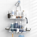 Hanging Shower Caddy Over Shower Head - No Drill Rustproof Shower Rack