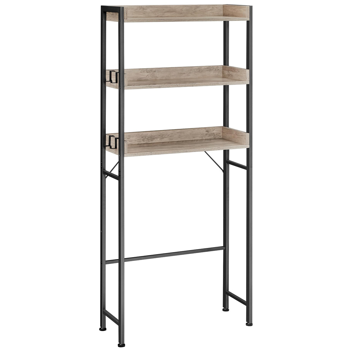 VASAGLE 4-Tier Over the Toilet Storage, Adjustable Shelves, Basket, 68.1''H