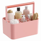 BYUNER Portable Shower Caddy Dorm: Bathroom Caddy Organizer with Handle and Adjustable Dividers,Plastic Shower Basket for Toiletry,Makeup,Vanity,Shower Storage Tote for College, Cleaning Caddy, Black
