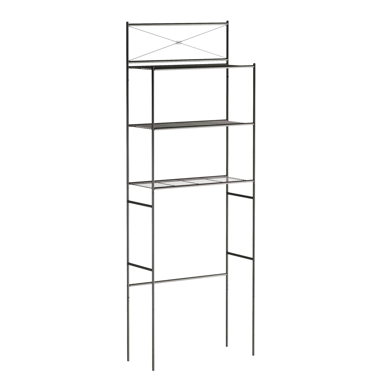 Zenna Home Over the Toilet Storage Shelf Space Saver, Behind Toilet Bathroom Organizer and Storage, Metal Bathroom Organizer with 3 Shelves, Satin Nickel