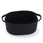 Happyiren Medium Woven Cotton Rope Basket, Empty DIY Gift Basket for Burr