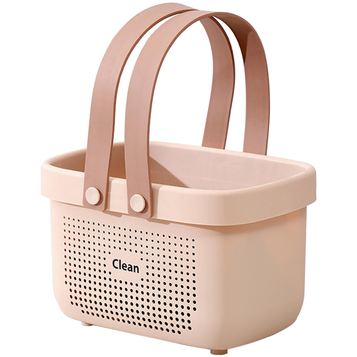 JiatuA Plastic Storage Basket with Handle Portable Shower Caddy Tote Organizer Basket Bin for Bathroom Kitchen Dorm Room Bedroom, Green