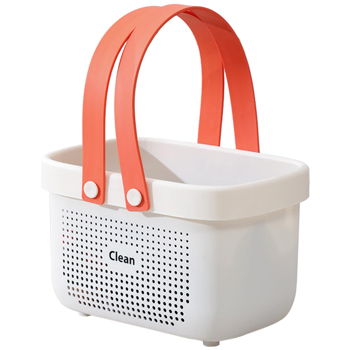 JiatuA Plastic Storage Basket with Handle Portable Shower Caddy Tote Organizer Basket Bin for Bathroom Kitchen Dorm Room Bedroom, Green