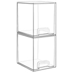 Vtopmart 4 Pack Small Clear Stackable Storage Drawers, Fits Narrow Spaces