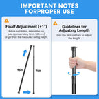 Adjustable Shower Caddy Tension Pole: Rustproof Corner Bathroom Shelves