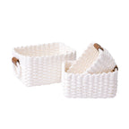 LA JOLIE MUSE Small Wicker Baskets for Organizing, Desert 3 Pack
