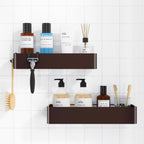 Kitsure Shower Caddy Adhesive, Stylish Shower Organizer, Large, Black