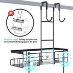 Over the Door Shower Caddy Hanging: No Drill Rustproof Shower Organizer