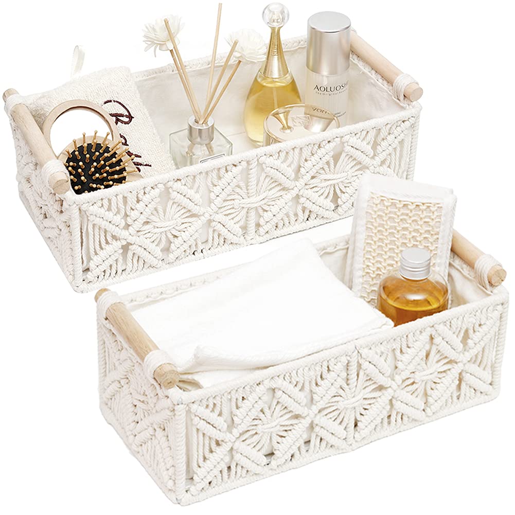 Boho Decor Basket for Toilelt Paper Storage Baskets for Organizing