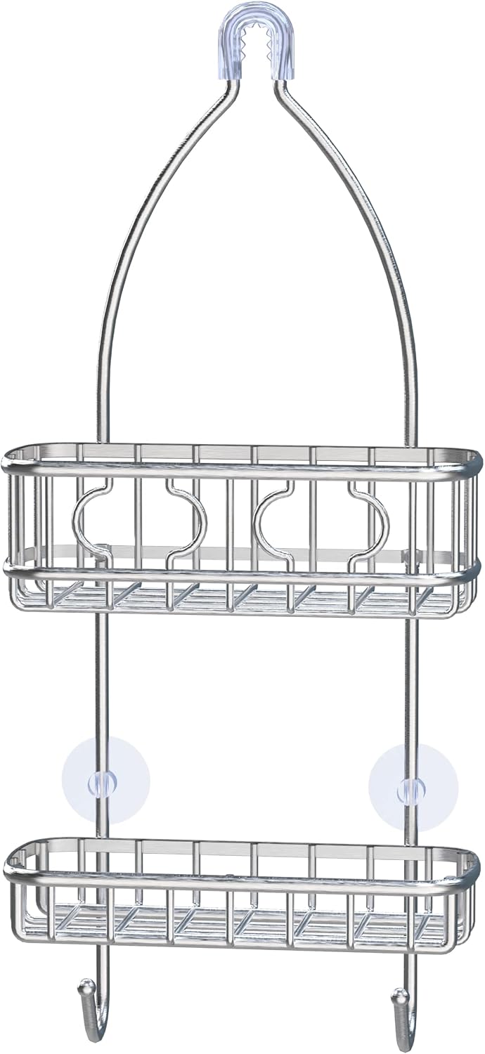 Simple Houseware Stainless Steel Hanging Shower Head Caddy Organizer