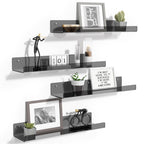 upsimples 4 Pcs 15" Acrylic Shelves for Wall Storage and Organizer, Clear