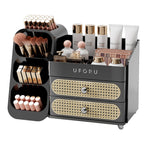 UFORU Makeup Organizer Countertop with Brush Holder for Vanity Bathroom