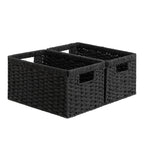 StorageWorks Wicker Baskets, Wicker Storage Baskets for Shelves, 2-Pack