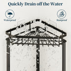 Consumest Corner Shower Caddy Stand - Rustproof Bathroom Organizer&Storage